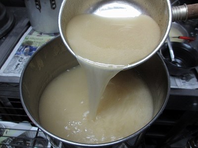 出来上がりのスープ