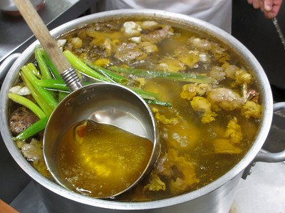 鶏油を取り除く