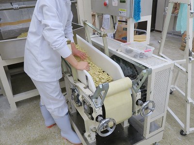 ローラーに通し粗がけ