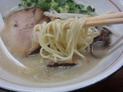 熊本ラーメンのスタイルの麺