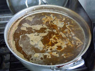 調理中のメンマ