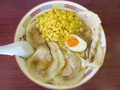 チャーシューメン（醤油）コーン