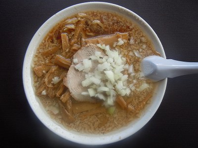 メンマラーメン（背脂多め）