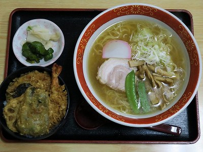 ミニ天丼ラーメンセット