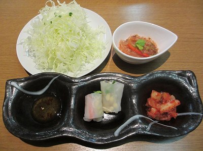 タイコースのサイドメニュー