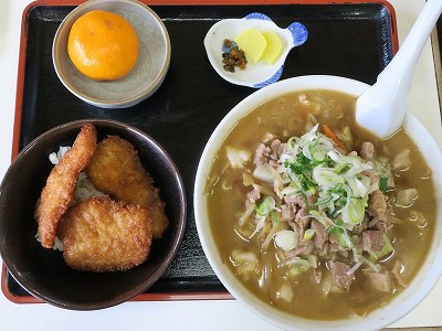 もつミソラーメンカツ丼セット