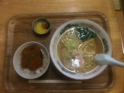 ラーメンミニカツ丼セット