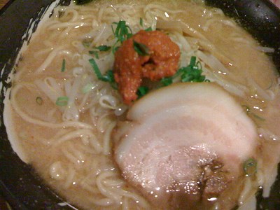 味噌ラーメンのアップ