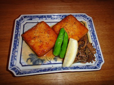 もろこし真丈のバター醤油焼き