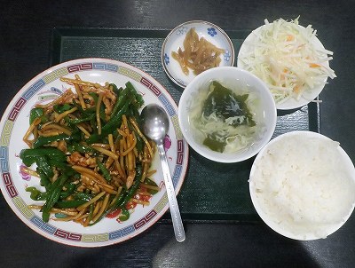 青椒肉絲定食